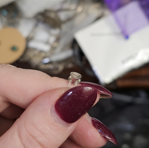 14k genuine diamond necklace 10k chain measures about 19  inches. Pendant stampe - Picture 6 of 10